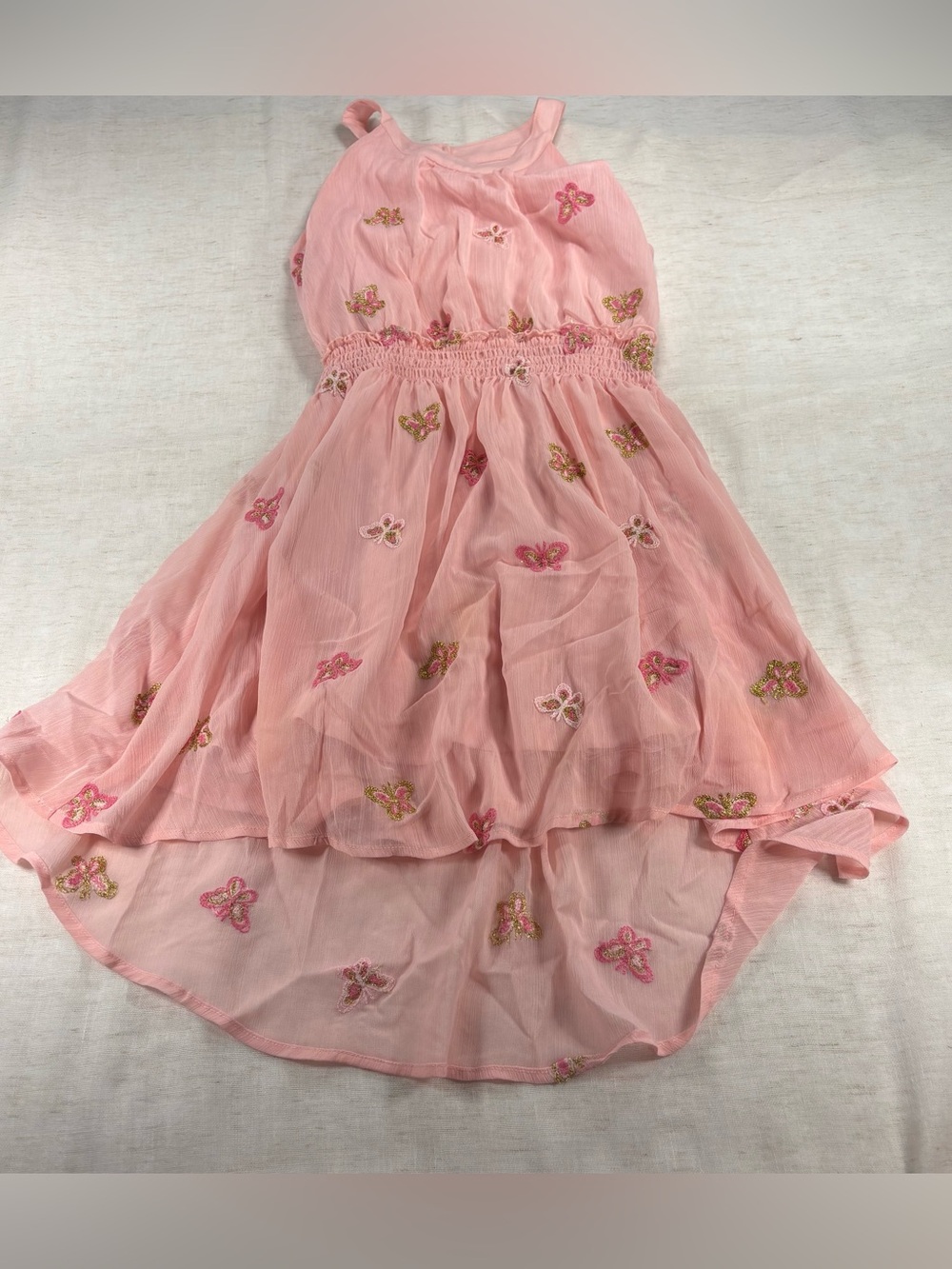 Epic Threads Pink Butterfly Hi-Low Dress